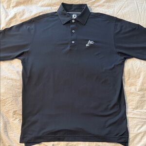 Men's Black Polo Shirt Footjoy golf shirt